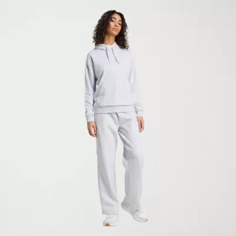 adidas Womens Straight High Rise Slim Fit Fleece Sweatpant