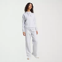 adidas Womens Straight High Rise Slim Fit Fleece Sweatpant