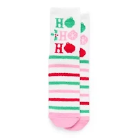 Mixit Holiday Cozy Womens 1 Pair Crew Socks
