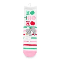 Mixit Holiday Cozy Womens 1 Pair Crew Socks