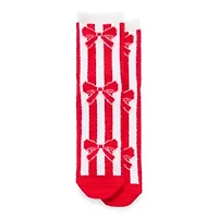 Mixit Holiday Cozy Womens 1 Pair Crew Socks