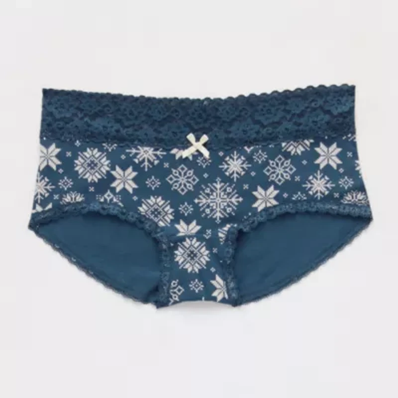 Arizona Body Cotton with Lace Boyshort Panty
