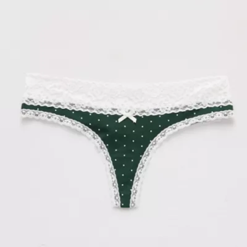 Arizona Body Cotton with Lace Thong