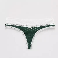 Arizona Body Cotton with Lace Thong
