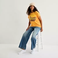 Reese'S Pieces Boyfriend Tee Womens Crew Neck Short Sleeve Regular Fit Juniors Graphic T-Shirt