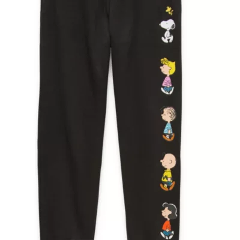 Peanuts Jogger Womens Cuffed Juniors Fleece Pant