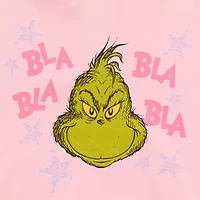 The Grinch Blah Oversized Womens Long Sleeve Fleece Juniors Hoodie