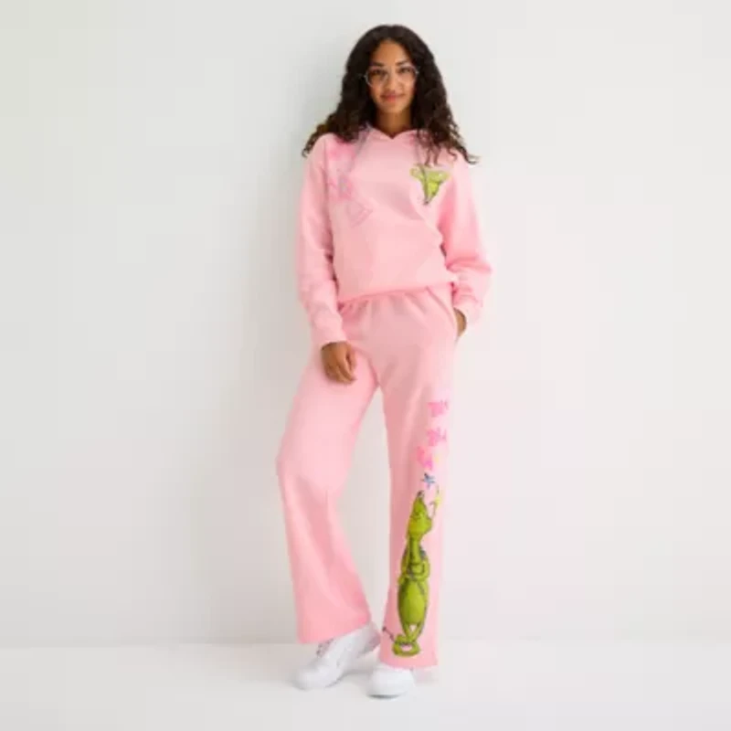 The Grinch Blah Oversized Womens Long Sleeve Fleece Juniors Hoodie