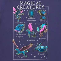 Jerry Leigh Harry Potter Magical Creatures Oversized Tee Womens Crew Neck Short Sleeve Juniors Graphic T-Shirt