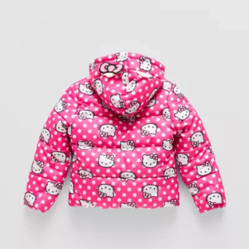 Little Girls Hello Kitty Hooded Heavyweight Puffer Jacket