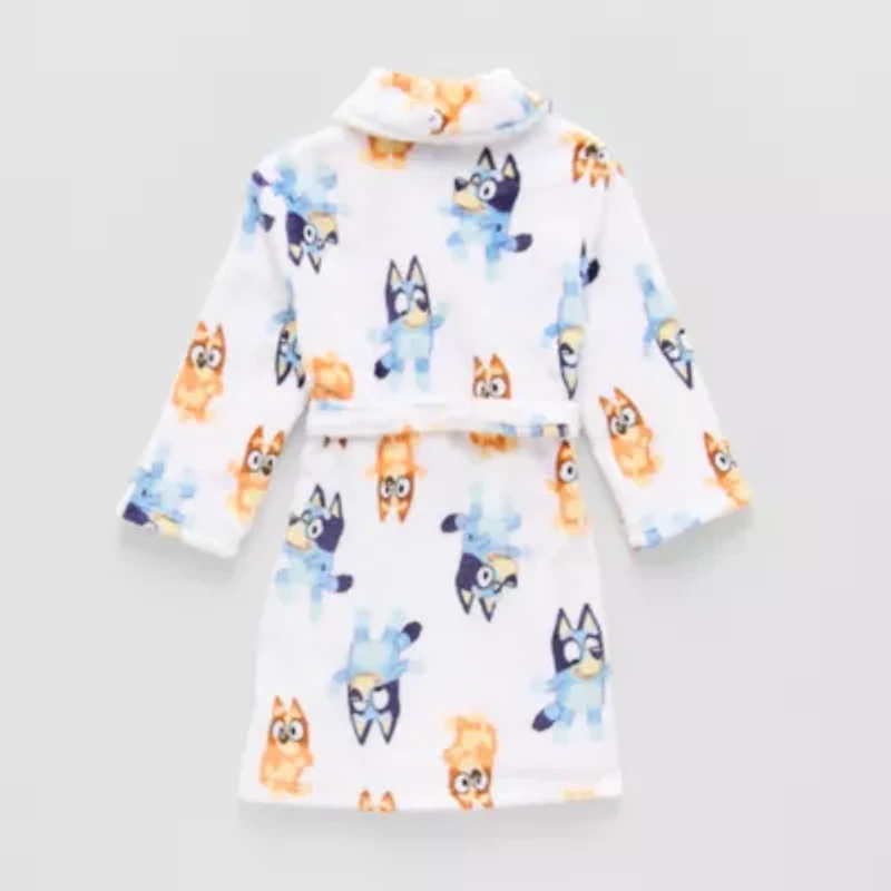 Girls Plush Long Sleeve Knee Length Bluey Robe