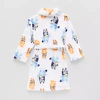 Girls Plush Long Sleeve Knee Length Bluey Robe