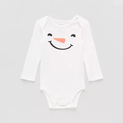 Okie Dokie Baby Unisex Round Neck Long Sleeve Rib Bodysuit