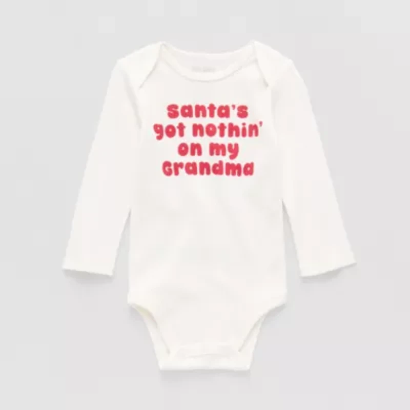 Okie Dokie Baby Unisex Round Neck Long Sleeve Rib Bodysuit