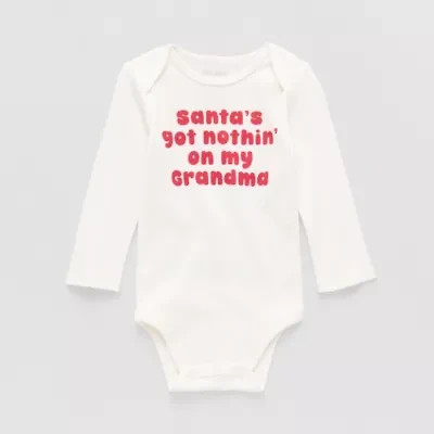 Okie Dokie Baby Unisex Round Neck Long Sleeve Rib Bodysuit