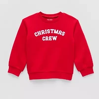Okie Dokie Toddler & Little Unisex Crew Neck Fleece Long Sleeve Sweatshirt