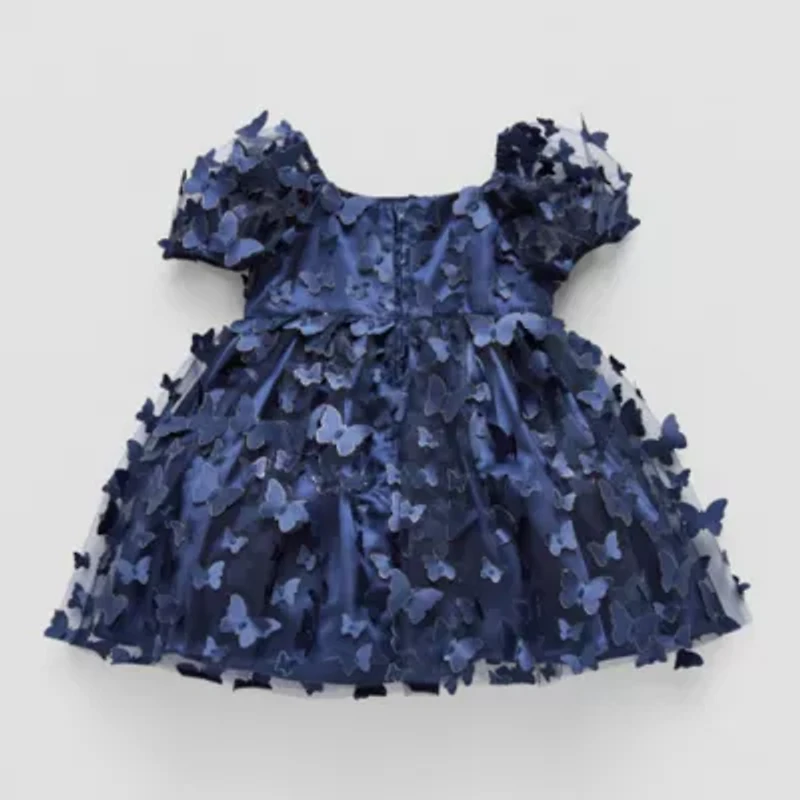 Rare Editions Toddler Girls Short Sleeve Cap Fit + Flare Dress