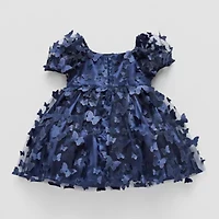 Rare Editions Toddler Girls Short Sleeve Cap Fit + Flare Dress