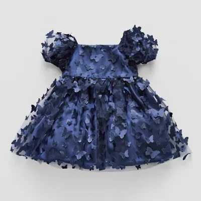 Rare Editions Toddler Girls Short Sleeve Cap Fit + Flare Dress