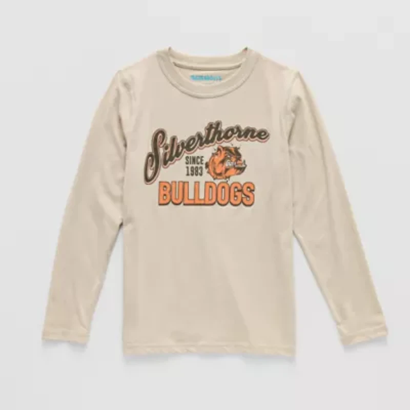 Thereabouts Little & Big Kid Boys Crew Neck Long Sleeve Regular Fit Graphic T-Shirt