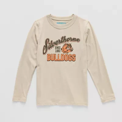 Thereabouts Little & Big Kid Boys Crew Neck Long Sleeve Regular Fit Graphic T-Shirt