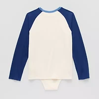 Thereabouts Little & Big Kid Boys Adaptive Crew Neck Long Sleeve Bodysuit