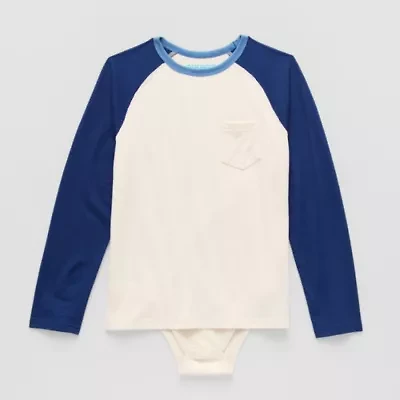 Thereabouts Little & Big Kid Boys Adaptive Crew Neck Long Sleeve Bodysuit