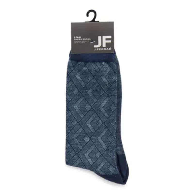J. Ferrar Dress Mens 1 Pair Crew Socks