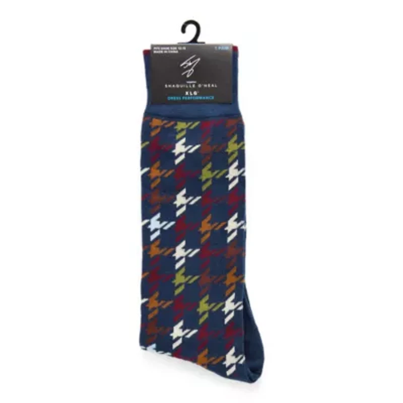 Shaquille O'Neal XLG Dress Mens 1 Pair Big and Tall Crew Socks