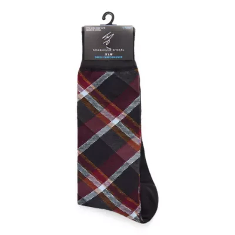 Shaquille O'Neal XLG™ Dress Mens 1 Pair Big and Tall Crew Socks