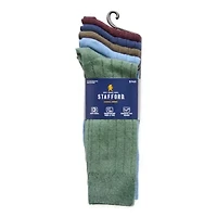 Stafford Casual Dress Cotton Mens 5 Pair Crew Socks
