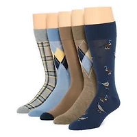 Stafford Casual Dress Mens 5 Pair Crew Socks