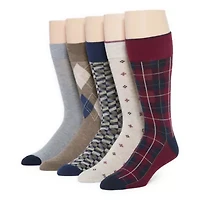 Stafford Casual Dress Mens 5 Pair Crew Socks