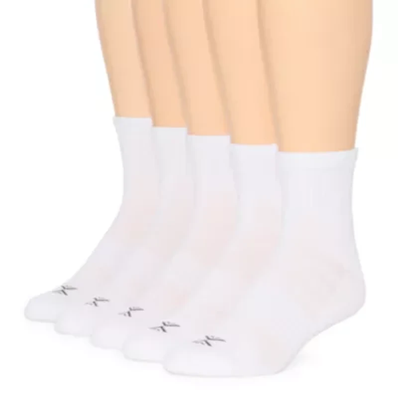 Xersion Running Mens Multi-Pack 5 Pair Quarter Ankle Socks