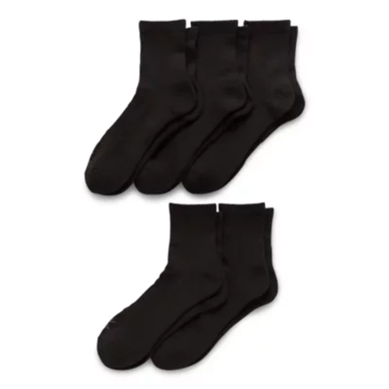 Xersion Running Mens Multi-Pack 5 Pair Quarter Ankle Socks