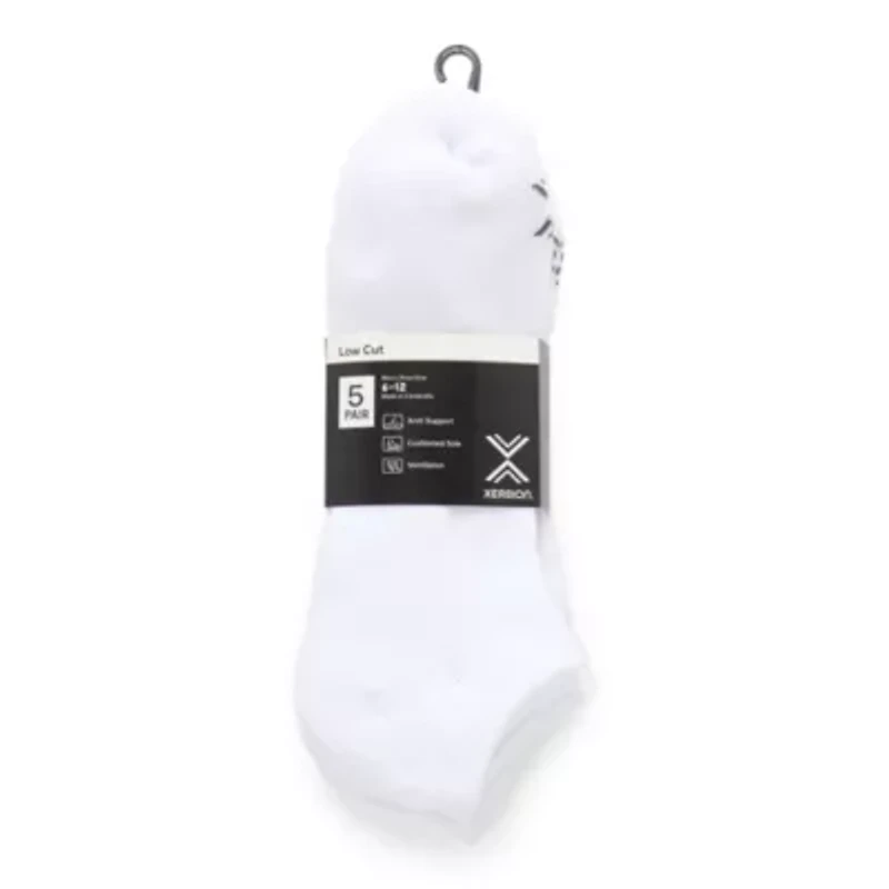 Xersion Running Mens Multi-Pack 5 Pair Low Cut Socks