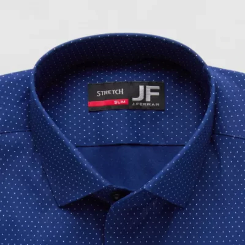 J. Ferrar Trutemp365 Mens Slim Fit Wrinkle Free Long Sleeve Dress Shirt