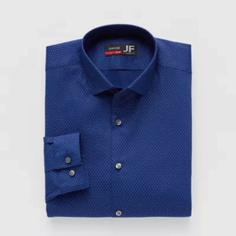 J. Ferrar Trutemp365 Mens Slim Fit Wrinkle Free Long Sleeve Dress Shirt