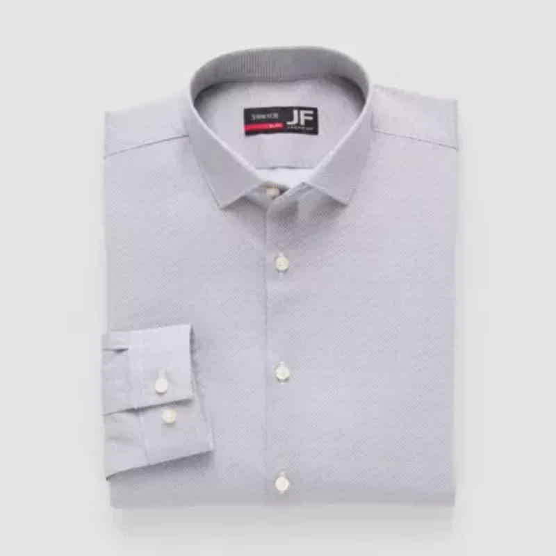 J. Ferrar Trutemp365(R) Mens Slim Fit Wrinkle Free Long Sleeve Dress Shirt