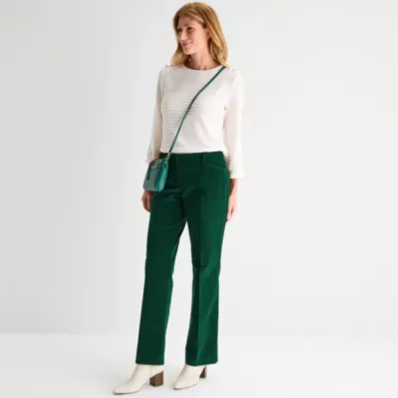 Liz Claiborne Audra Womens Straight Mid Rise Trouser