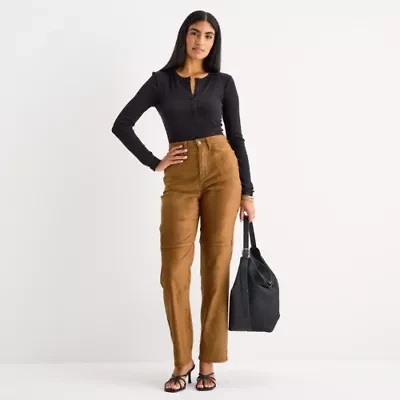 a.n.a Womens Highest Rise Straight Leg Jean