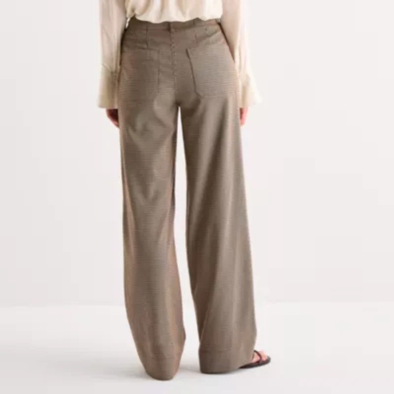 a.n.a Womens Wide Leg Highest Rise Trouser