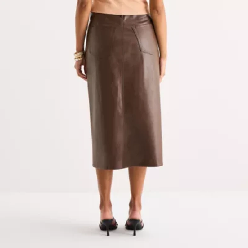 a.n.a Womens High Rise Long Pencil Skirt