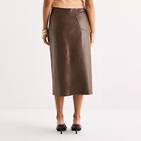 a.n.a Womens High Rise Long Pencil Skirt