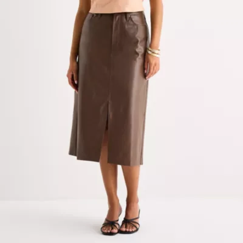 a.n.a Womens High Rise Long Pencil Skirt