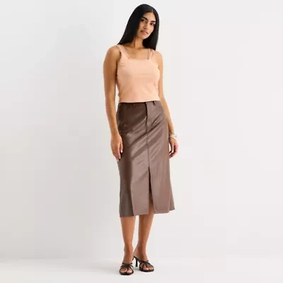 a.n.a Womens High Rise Long Pencil Skirt