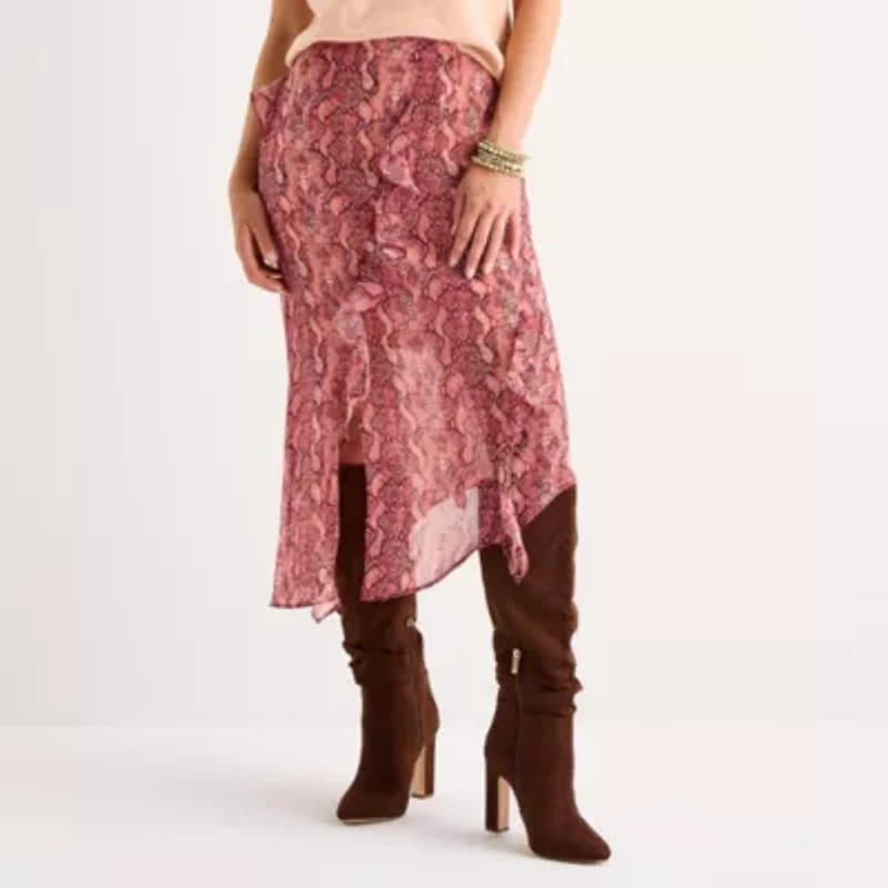 a.n.a Womens Midi A-Line Skirt