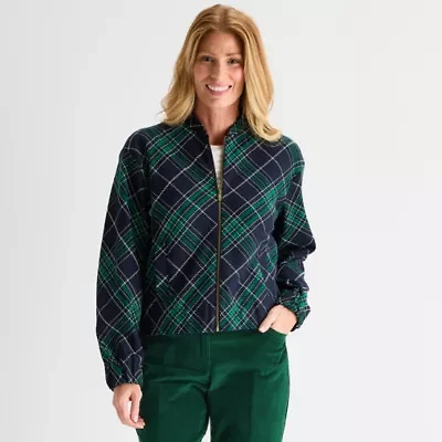 Liz Claiborne Womens Lightweight Bomber Jacket
