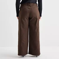 a.n.a Plus Womens High Rise Wide Leg Jean