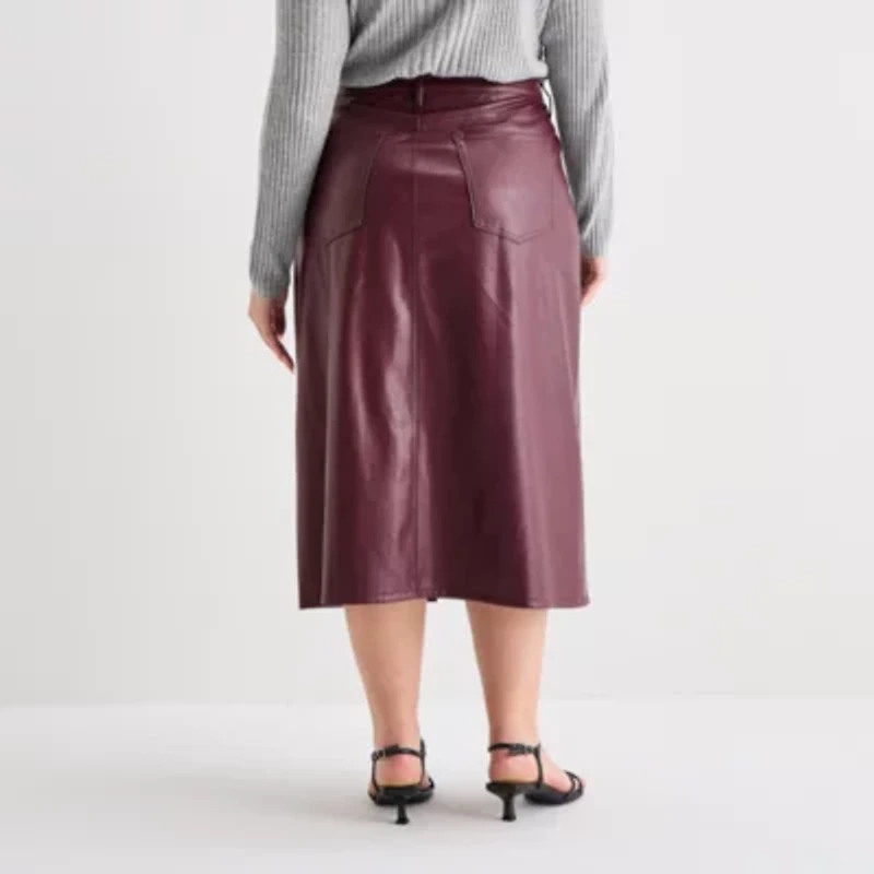 a.n.a Womens High Rise Long Pencil Skirt-Plus